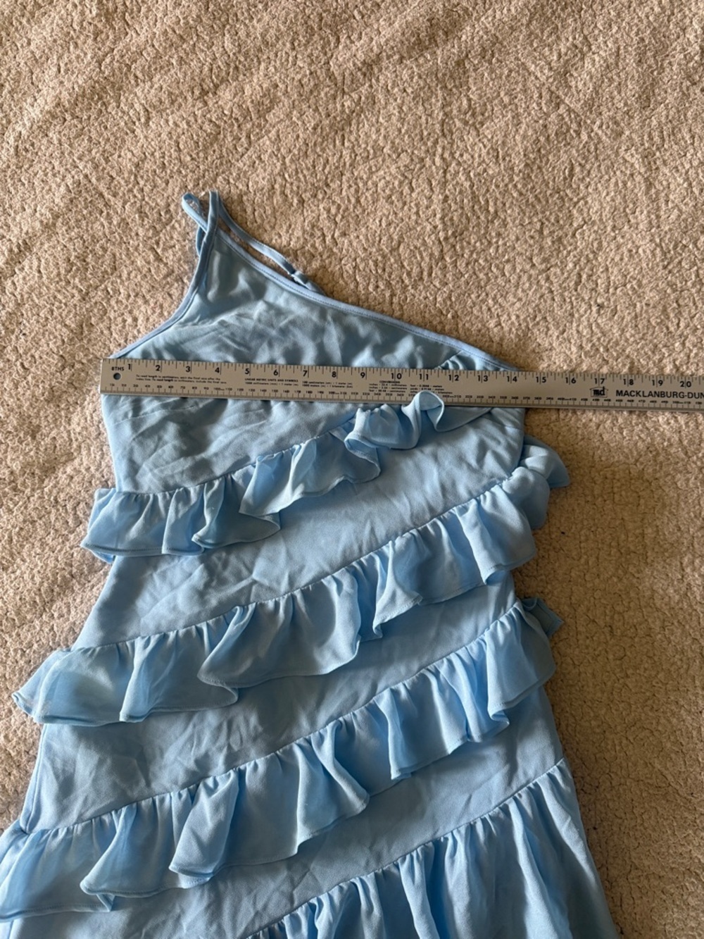 Lovers + Friends Revolve Dawn Light Blue One-Shoulder Ruffle Mini Dress XS - Picture 5 of 8